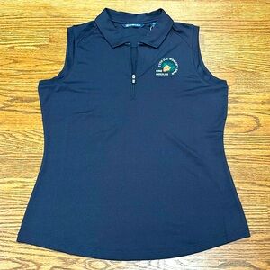 USGA 77th Women’s Open Cutter & Buck Forge Sleeveless Polo size small navy blue
